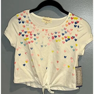 NWT Btween Cropped Valentine's Day Heart Shirt - Size 10/12